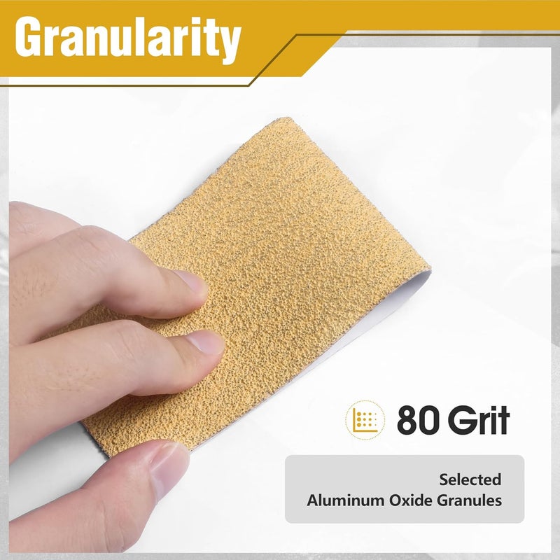 Shawya PSA Sandpaper Roll 80 Grit 2-3/4in x 20 Yards Self Adhesive Sticky Back Longboard Sand Paper Continuous Roll,Sand Sheets Roll for Woodworking, Auto Body, Air File Sander and Hand Sanding Blocks - Image 3